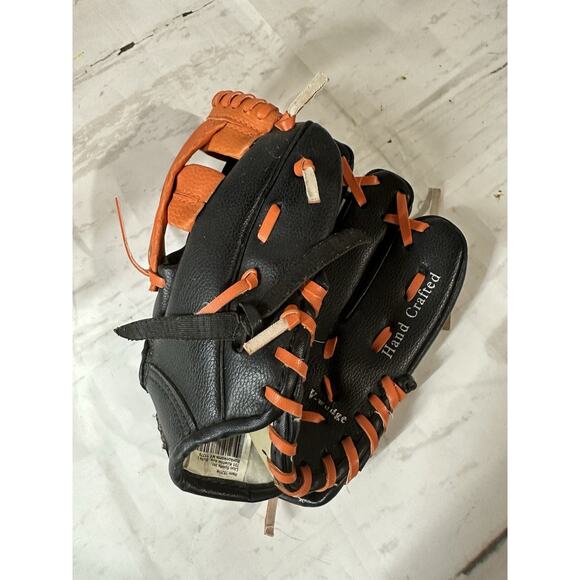 Voit 9 1/2" Baseball Glove Black And Orange for Left Hand Catch/RH Throw - Picture 1 of 7